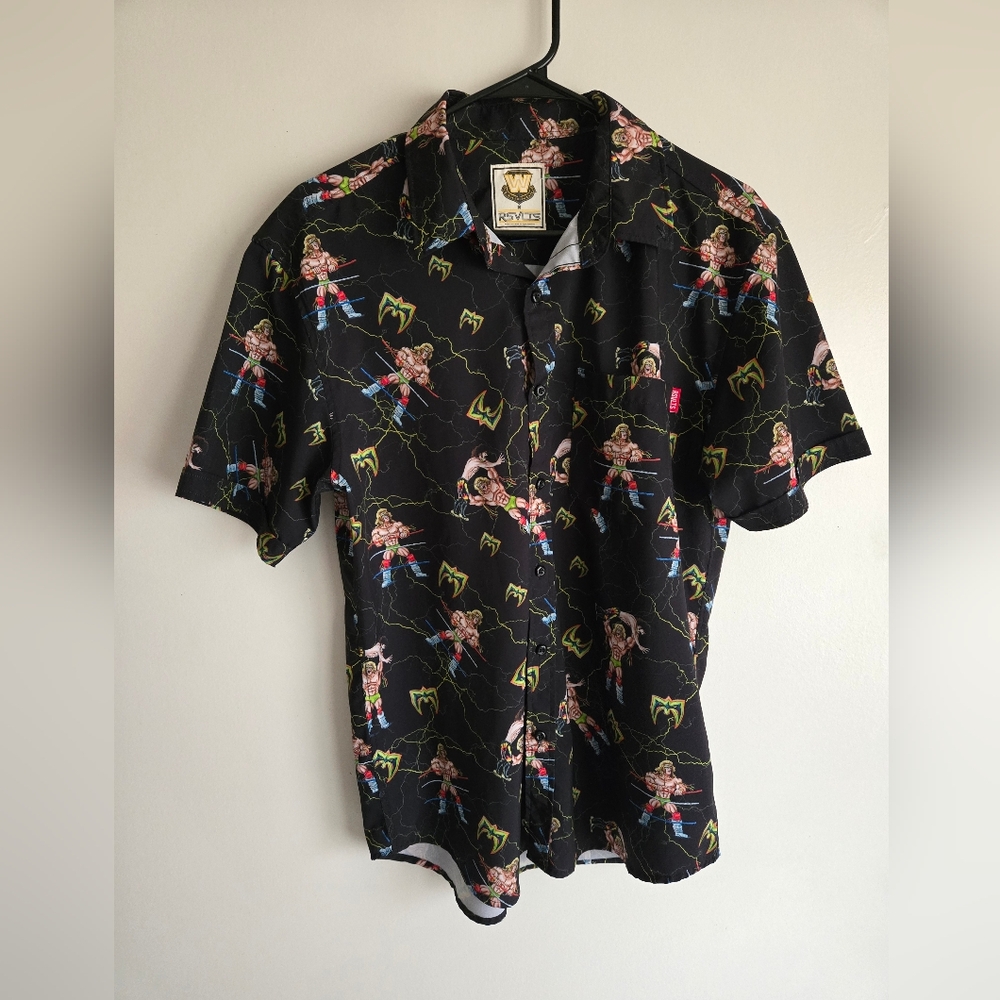 Wwe Legends The Ultimate Warrior Button Down Shirt - image 1